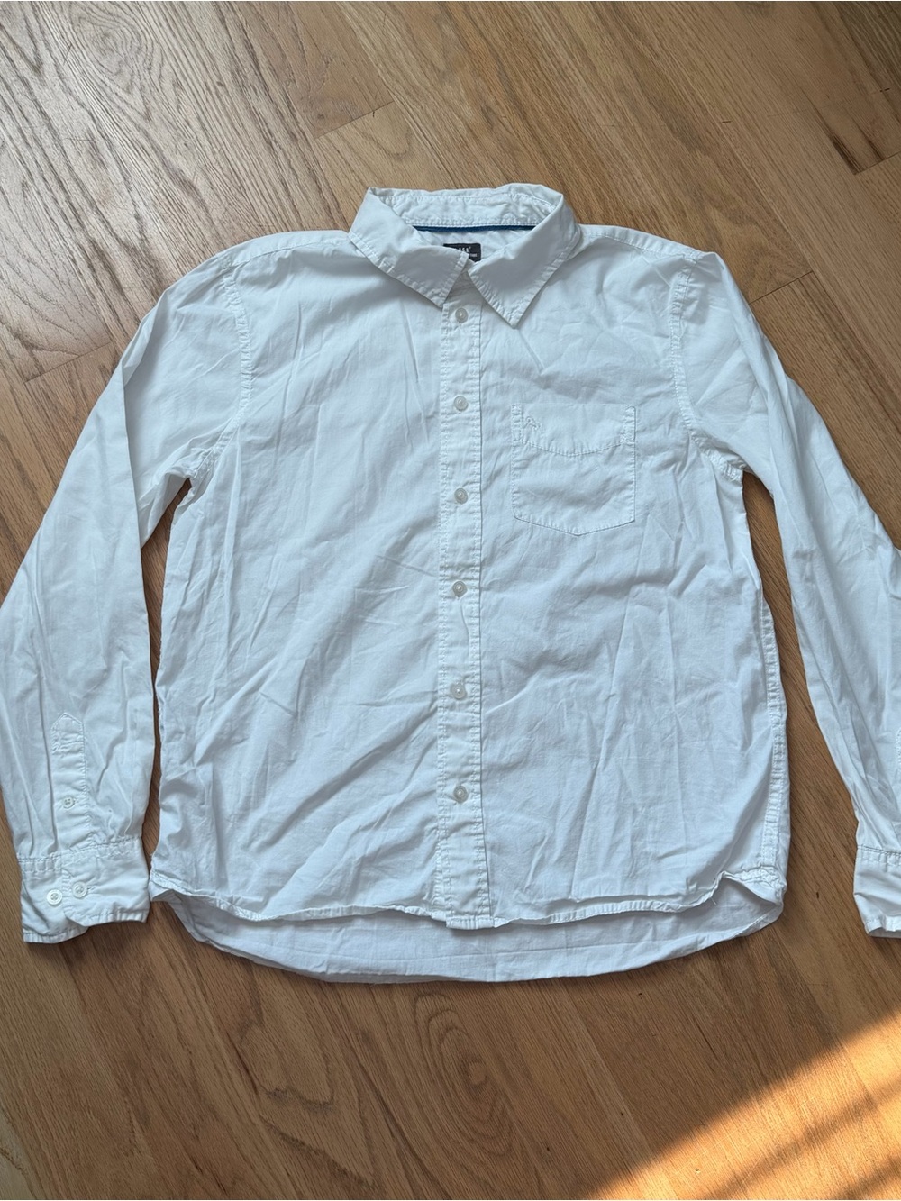 H&M L.O.G.G. Boys White Long Sleeve Button Down Shirt Size 14 White Worn Once